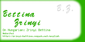 bettina zrinyi business card